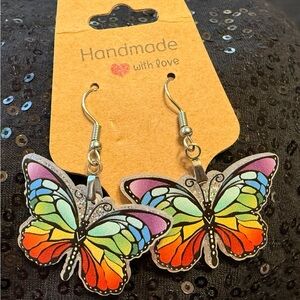Handmade Colorful Butterfly Earrings